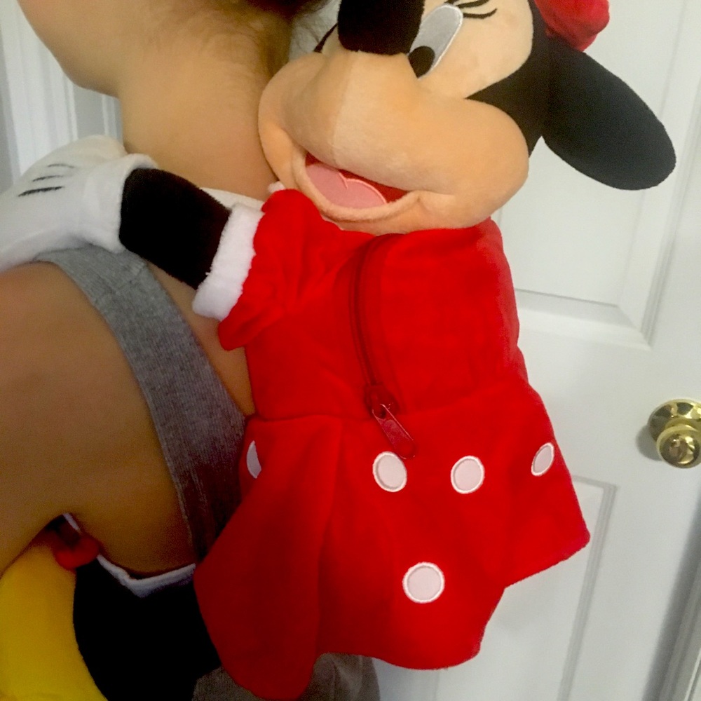 Plush Minnie Mouse backpack. Perfect condition